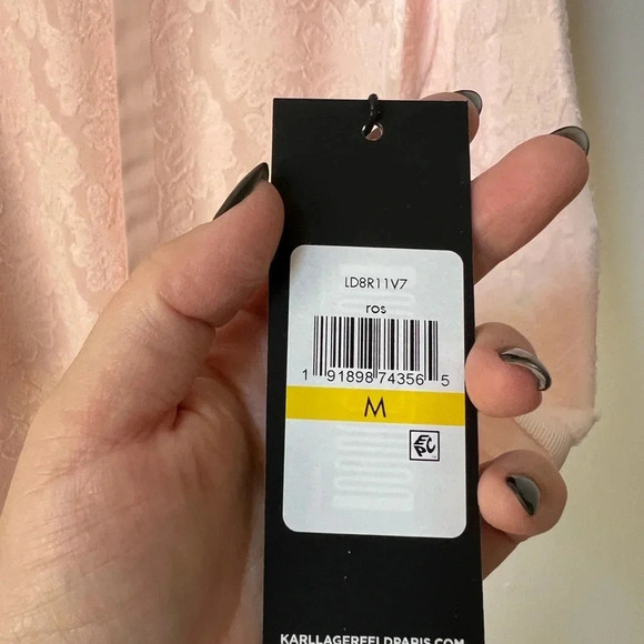 NWT Karl Lagerfeld Paris Pink Cardigan Floral - Picture 7 of 7